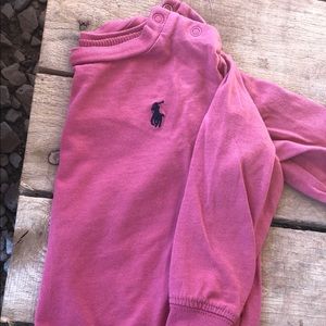 Heather Red Ralph Lauren LS tee EUC sz 9mo